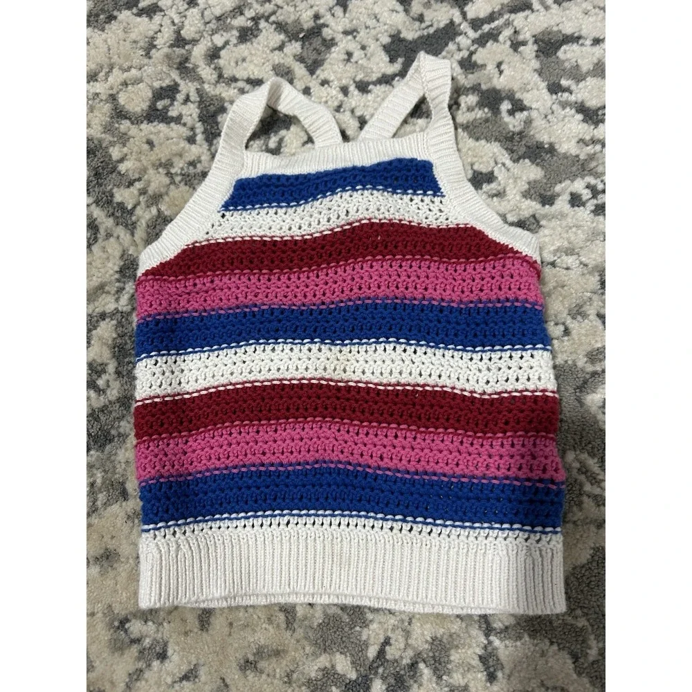Old Navy Baby Girl Stripped Crochet Outfit Size 12-18 Month